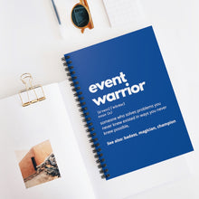 Load image into Gallery viewer, Event Warrior Notebook in Blue