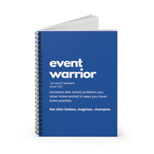 Load image into Gallery viewer, Event Warrior Notebook in Blue