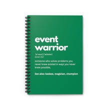 Load image into Gallery viewer, Event Warrior Notebook