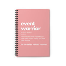 Load image into Gallery viewer, Event Warrior Notebook in Pink