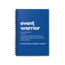 Load image into Gallery viewer, Event Warrior Notebook in Blue