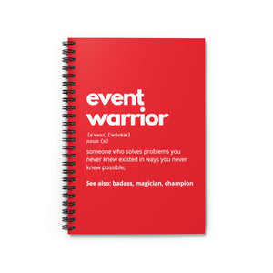 Event Warrior Notebook in Red