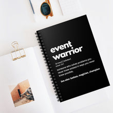 Load image into Gallery viewer, Event Warrior Notebook in Black
