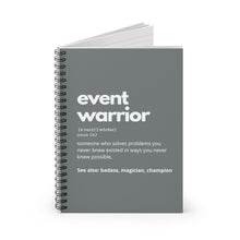 Load image into Gallery viewer, Event Warrior Notebook in Gray
