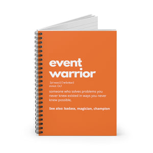 Event Warrior Notebook in Orange