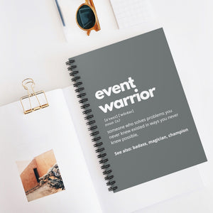 Event Warrior Notebook in Gray