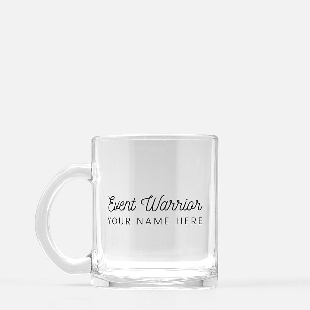 Personalized Event Warrior Glass Mug