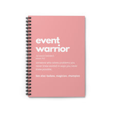 Load image into Gallery viewer, Event Warrior Notebook in Pink

