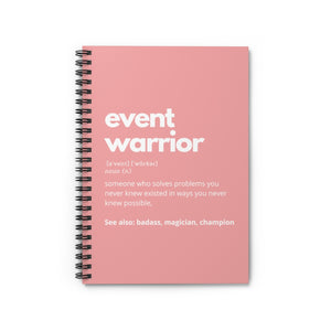 Event Warrior Notebook in Pink