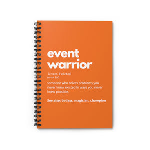 Event Warrior Notebook in Orange