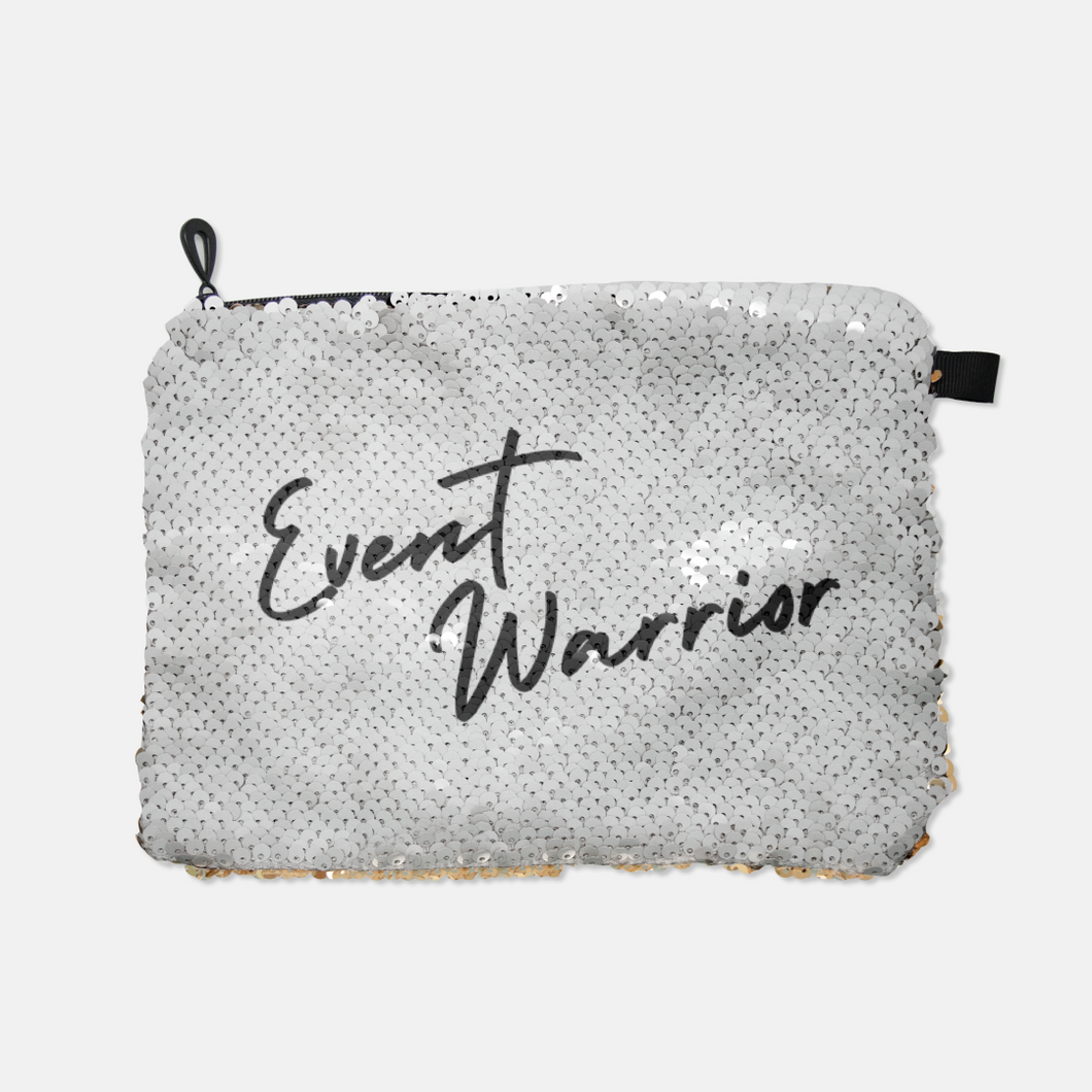 Event Warrior Sequin Reversible Cosmetic Bag