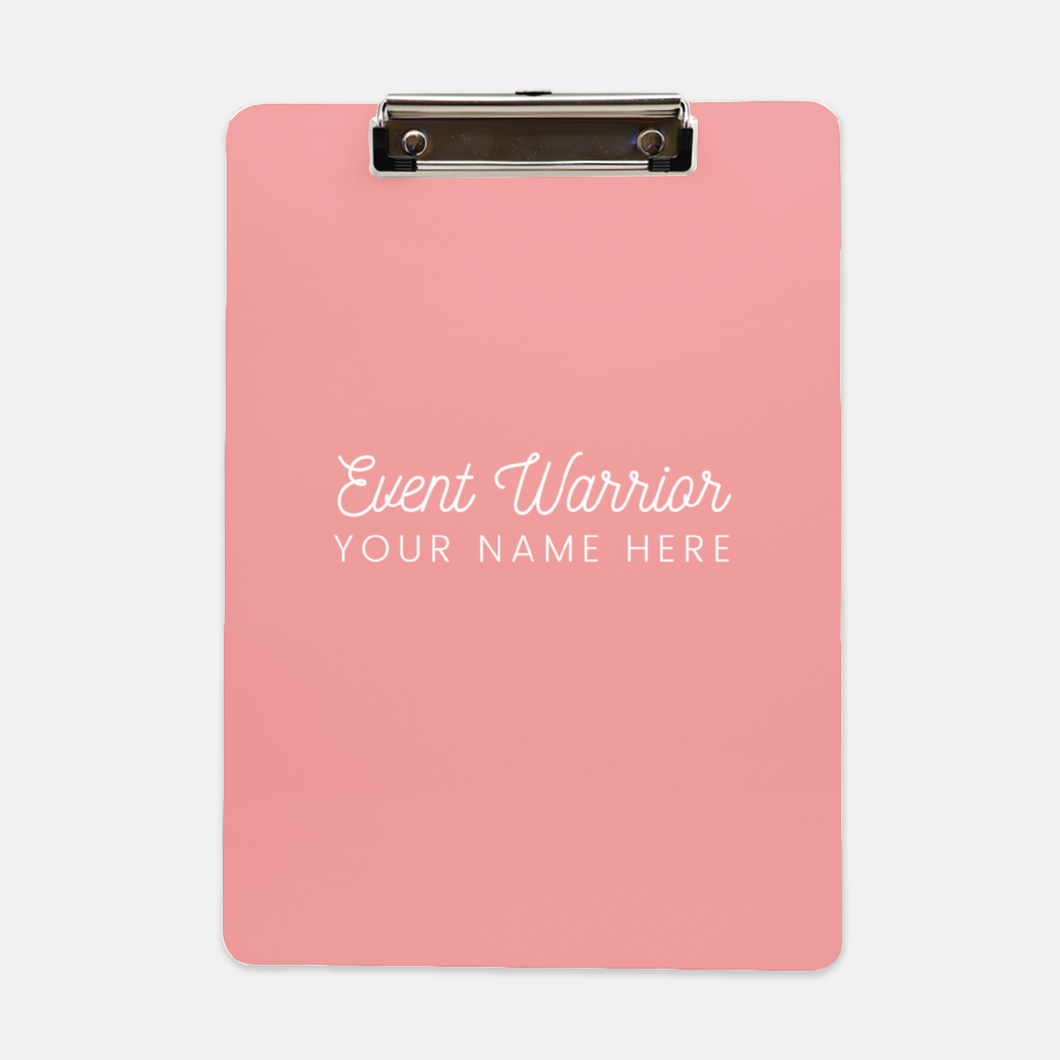 Personalized Event Warrior Clipboard